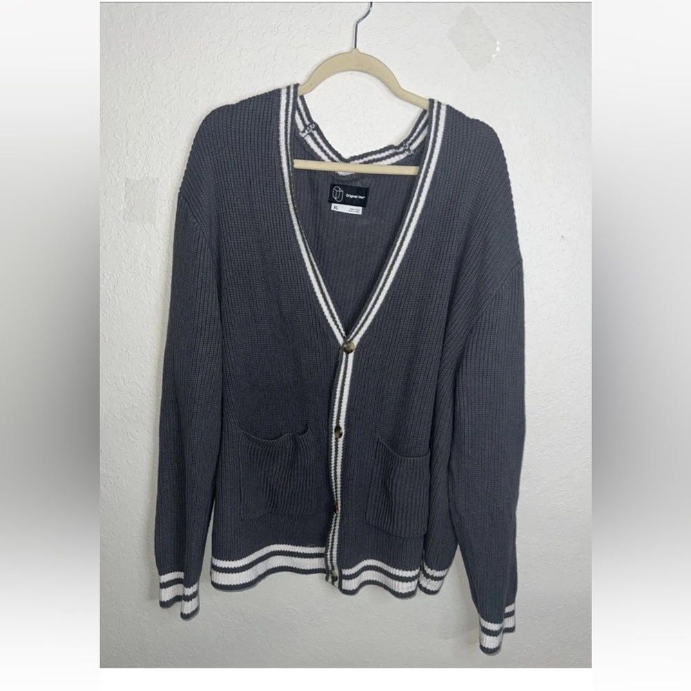 Original Use Button Up Knit Cardigan Sweater Mens XL